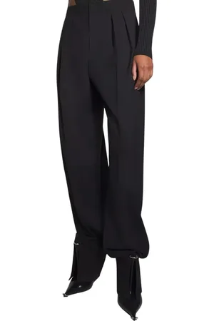MUGLER Femme, Pantalons, Noir, Taille: 40 FR Pantalon large en laine noire