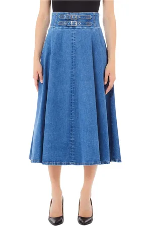 Liu Jo Femme, Jupes, Bleu, Taille: 40 FR Jupe Longue Évasée