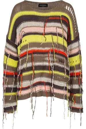 Roberto Collina Femme, Pulls, Multicolore, Taille: 36 FR Pull en tricot de coton et lin