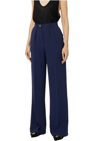 Elisabetta Franchi Femme, Pantalons, Bleu, Taille: 42 FR Pantalon Élégant pour Femmes