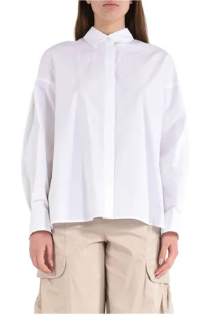 Max Mara Femme, Blouses et Chemises, Blanc, Taille: 42 FR Chemise modèle Marika en coton pur