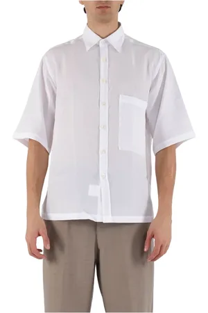 COSTUMEIN Homme, Chemises, Blanc, Taille: L Chemise en Lyocell à Boutons
