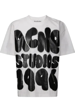Acne Studios Homme, Tops, Multicolore, Taille: M Oversized Front Print T-Shirt
