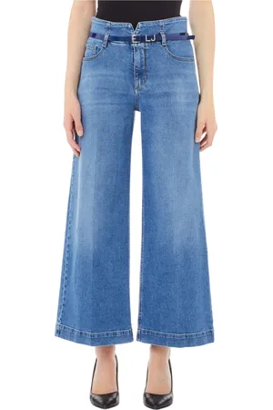 Liu Jo Femme, Jeans, Bleu, Taille: W31 Flare Cropped Corset High-Waist Jeans