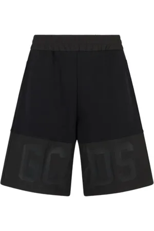 GCDS Homme, Shorts, Noir, Taille: XL Shorts Bermuda en Nylon avec Logo Bande Noir