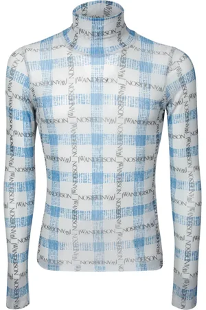 J.W.Anderson Homme, Tops, Multicolore, Taille: M T-shirt Blanc avec Logo en Mesh