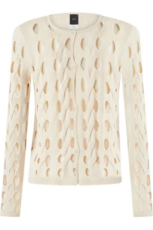Pinko Femme, Pulls, , Taille: 42 FR Cardigan Blanc Cygne