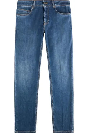 FAY Homme, Jeans, Bleu, Taille: W35 Jean Slim en Denim de Coton Bleu
