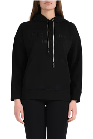 Max Mara Femme, Sweatshirts et sweats à capuche, Noir, Taille: 42 FR Sweat à capuche Agata en jersey de coton technique