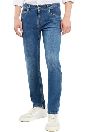 FAY Homme, Jeans, Bleu, Taille: W33 Slim Fit Denim Jeans Made in Italy