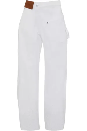 J.W.Anderson Femme, Jeans, Blanc, Taille: W26 Jean blanc avec cristaux