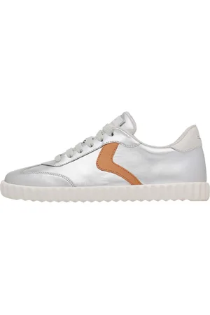 Voile blanche Femme, Chaussures, Gris, Taille: 39 EU Baskets en cuir Ines