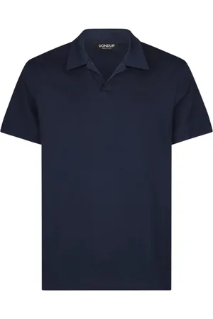 Dondup Homme, Tops, Bleu, Taille: L Polo de bowling en jersey sans boutons