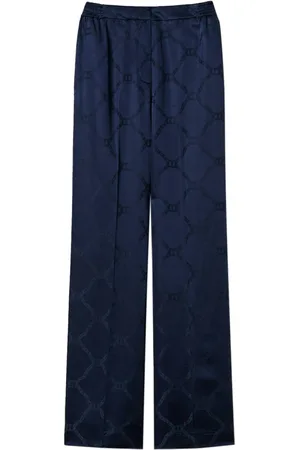 Twin-Set Femme, Pantalons, Bleu, Taille: 38 FR Pantalon Chino Bleu Élégant Design Italien