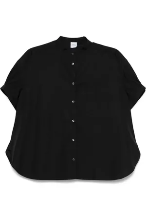 Aspesi Femme, Blouses et Chemises, Noir, Taille: 34 FR Chemise à boutons avec col relevé