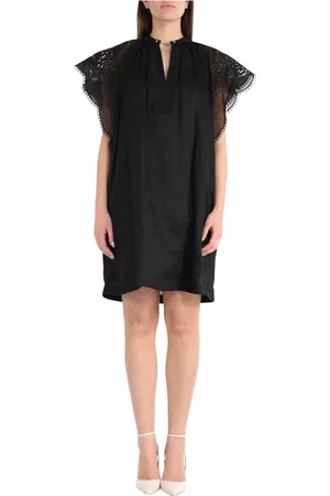 Max Mara Femme, Robes, Noir, Taille: 40 FR Mini Robe Astor en Ramie