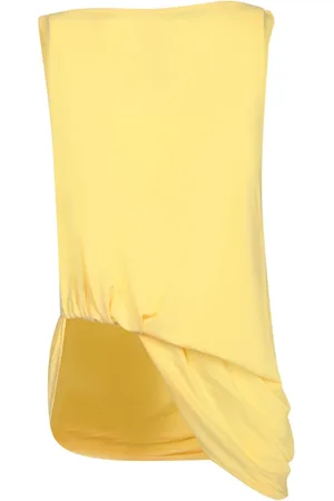 Jacquemus Femme, Tops, Jaune, Taille: 40 FR Haut Jaune Sans Manches Drapé