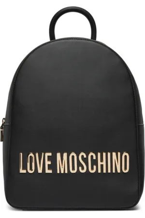 Moschino Femme, Sacs, Noir, Taille: ONE Size Sac à Dos en Similicuir Elégant avec Logo Visible