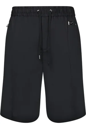 Dolce & Gabbana Homme, Shorts, Noir, Taille: M Shorts Bermuda Noirs Badge Logo Élégant