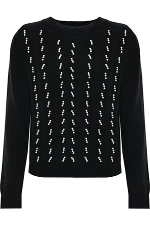 Kocca Femme, Pulls, Noir, Taille: 36 FR Pull en maille mélange laine avec appliqués de perles