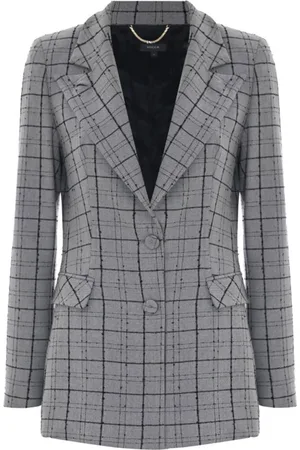 Kocca Femme, Vestes, Multicolore, Taille: 42 FR Veste croisée à carreaux avec boutons recouverts