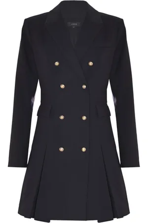 Kocca Femme, Robes, Noir, Taille: 44 FR Élégante robe blazer à plis