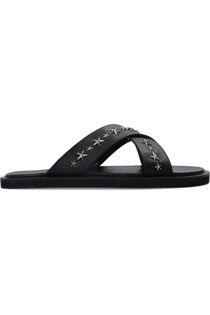 Jimmy Choo Homme, Chaussures, Noir, Taille: 41 EU Sandales en cuir avec détail étoile en métal