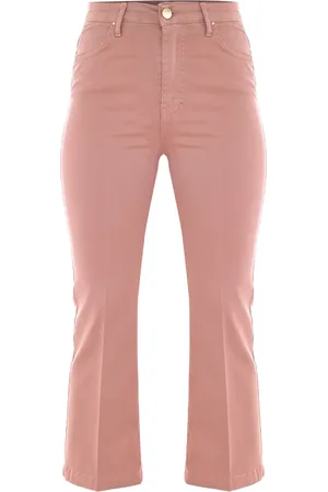 Kocca Femme, Pantalons, Rouge, Taille: W34 Pantalon Évasé Court en Coton