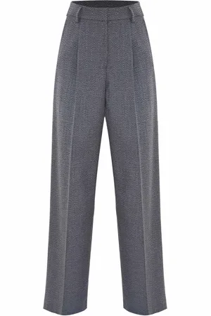Kocca Femme, Pantalons, Noir, Taille: 42 FR Pantalon Droit Plissé