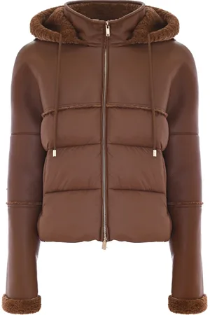 Kocca Femme, Vestes, Brun, Taille: 44 FR Veste Courte Détail Teddy
