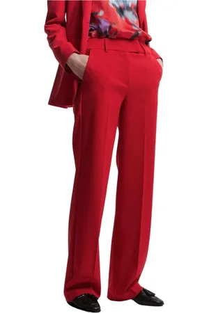 Kocca Femme, Pantalons, Rouge, Taille: 44 FR Pantalon Droit Minimaliste