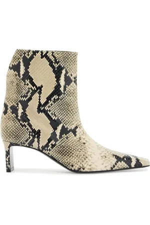 Khaite Femme, Chaussures, Gris, Taille: 36 EU Bottines en cuir python