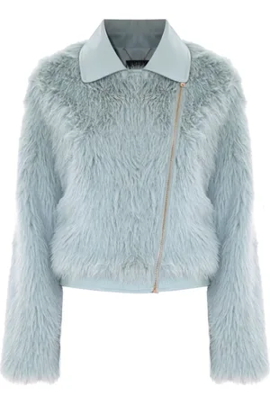 Kocca Femme, Vestes, Vert, Taille: 44 FR Veste Teddy Asymétrique Zippée