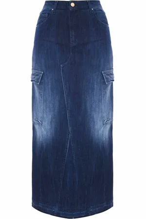Kocca Femme, Jupes, Bleu, Taille: W28 Jupe Crayon en Denim Délavé