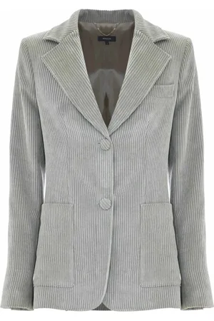 Kocca Femme, Vestes, Vert, Taille: 38 FR Veste côtelée avec boutons recouverts