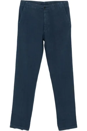 corneliani Homme, Pantalons, Bleu, Taille: M Pantalon en lin avec poches et Drop 7