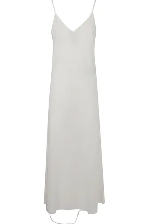 Maison Margiela Femme, Robes, Blanc, Taille: 38 FR Robe Longue Élégante pour Femmes