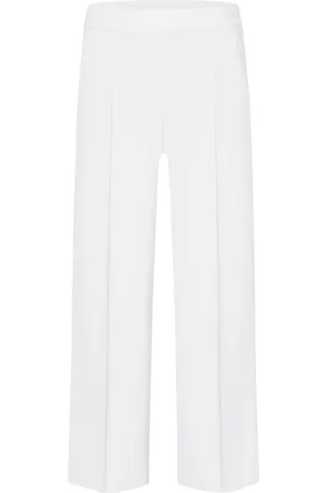 Cambio Femme, Pantalons, Blanc, Taille: 36 FR Pantalon Large Élégant