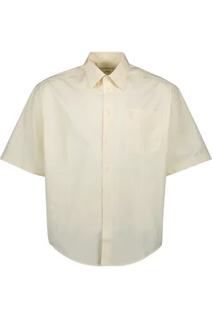 Ami Homme, Chemises, Jaune, Taille: M Chemise en Coton Beige Printemps-Été 2025