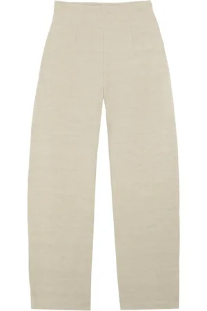 Cortana Femme, Pantalons, Gris, Taille: 38 FR Fania, pantalon en lin et viscose pierre