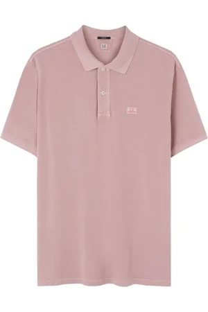 C.P. Company Homme, Tops, Rose, Taille: M Polo Rose avec Logo Brodé