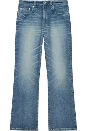 Kenzo Femme, Jeans, Bleu, Taille: W27 Jean bleu coupe cropped avec effet usé