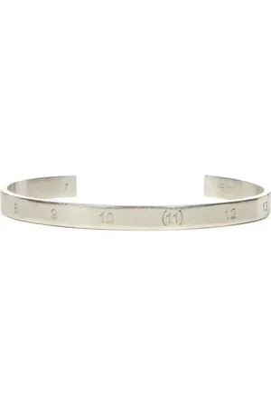 Maison Margiela Femme, Accessoires, Gris, Taille: ONE Size Bijoux Unisexe en Argent Gravé