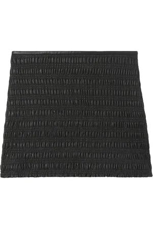 Proenza Schouler Femme, Jupes, Noir, Taille: 36 FR Mini-jupe noire en simili cuir smockée
