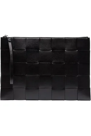 Bottega Veneta Homme, Sacs, Noir, Taille: ONE Size Organisateur Portable Intrecciato Noir/Argent