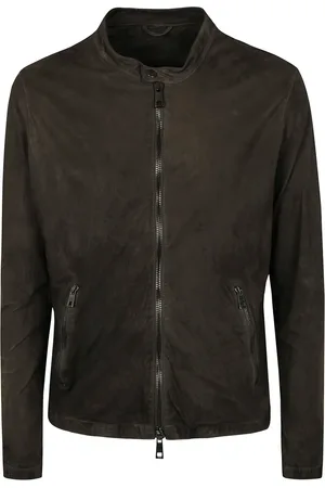 GIORGIO BRATO Homme, Vestes, Brun, Taille: M Veste de Motard en Cuir d