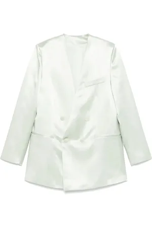 Serafini Femme, Vestes, Vert, Taille: 40 FR Veste verte à double boutonnage avec épaulettes