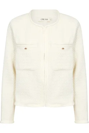 Cream Femme, Vestes, Blanc, Taille: 46 FR Veste courte avec grandes poches poitrine