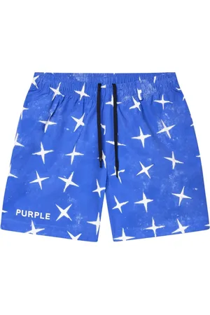 Purple Brand Homme, Maillots de bain, Bleu, Taille: L Vêtements Mer Bleus avec Taille à Cordon et Impression Logo