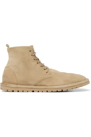 MARSÈLL Femme, Chaussures, Brun, Taille: 41 EU Bottines en Cuir Beige à Lacets